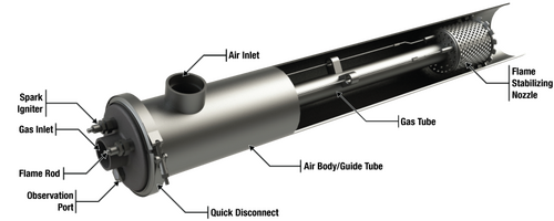 Cutaway 3D rendering of a Detroit Gas Igniter.